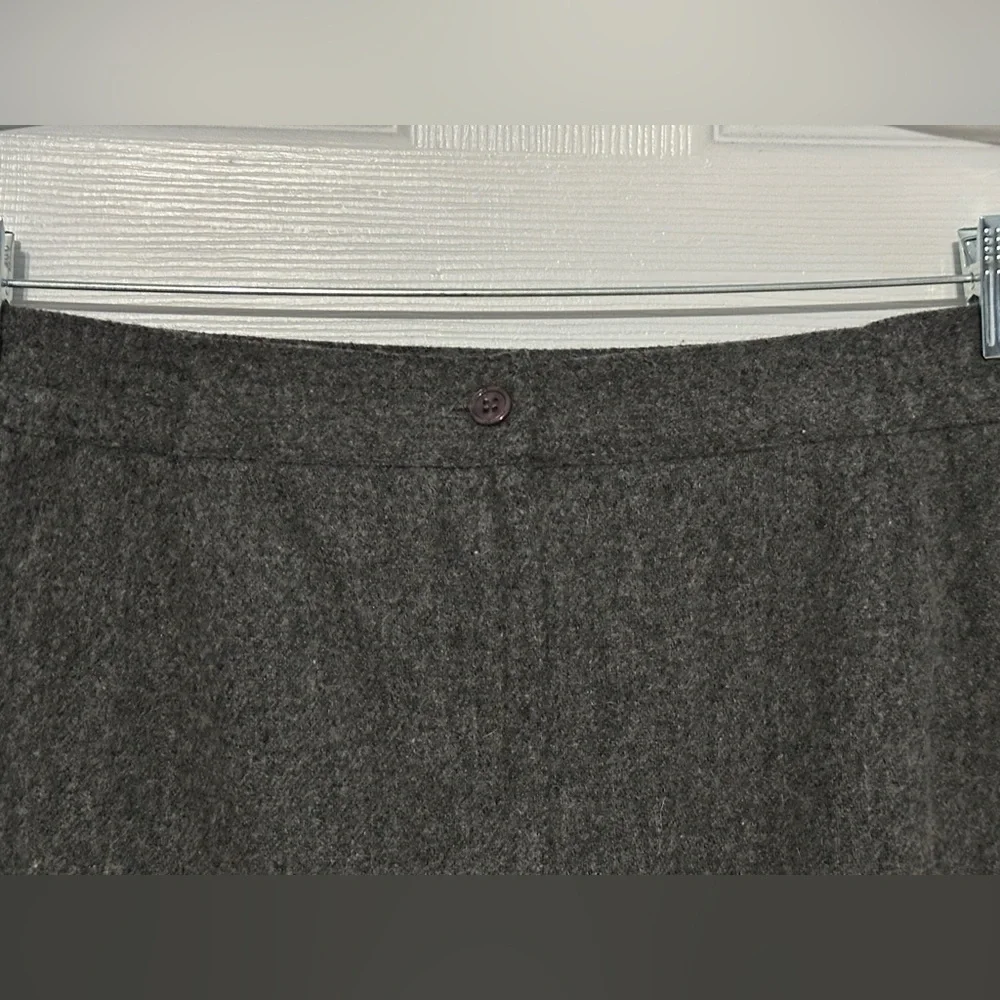 Sag Harbor Gray Wool Blend Pencil Skirt Back Slit Plus Size 22W